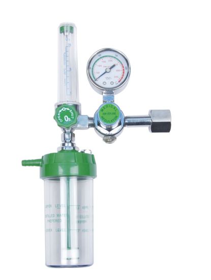Oxygen regulator pressure flow meters in issbd